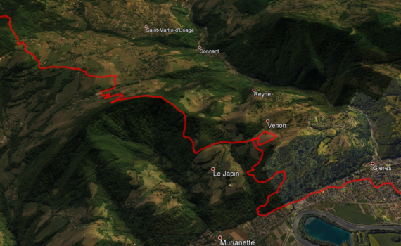 aperçu trajet rando-trail Chêne Venon